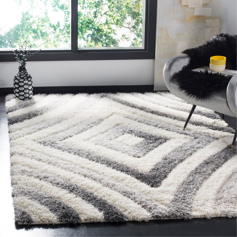 Wrought Studio Adamski Cream/Gray Area Rug & Reviews Wayfair